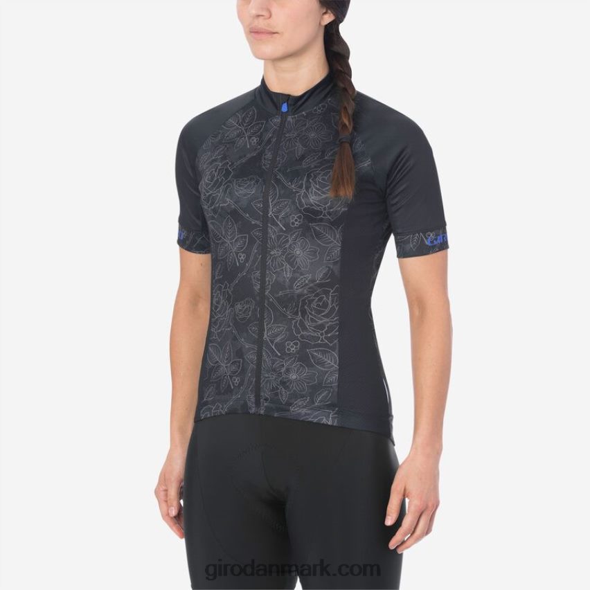 X4ZD8J1233 Giro Kvinder chrono sportstrøje sort blomstret