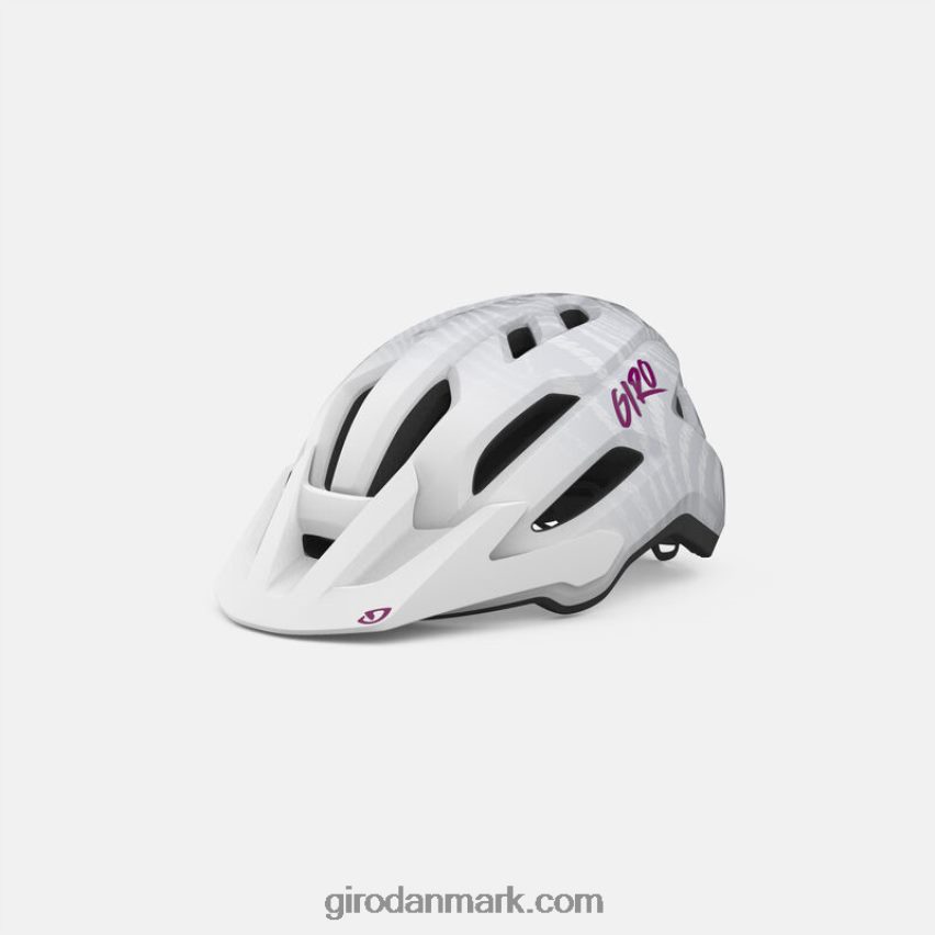 mat hvid/pink krusning