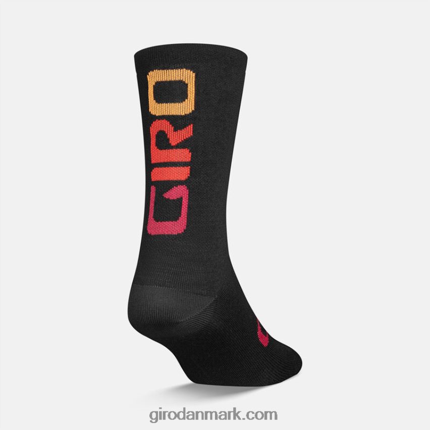 X4ZD8J189 Giro unisex sæsonbetonet merino uldsok sort hyperglitch