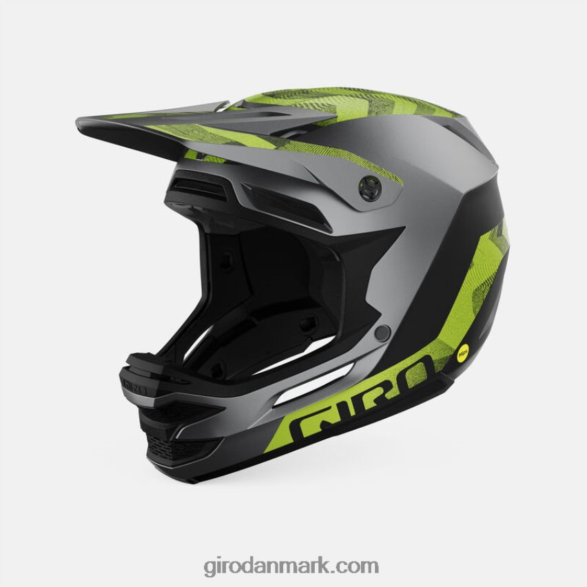 mat metallisk sort/ano lime