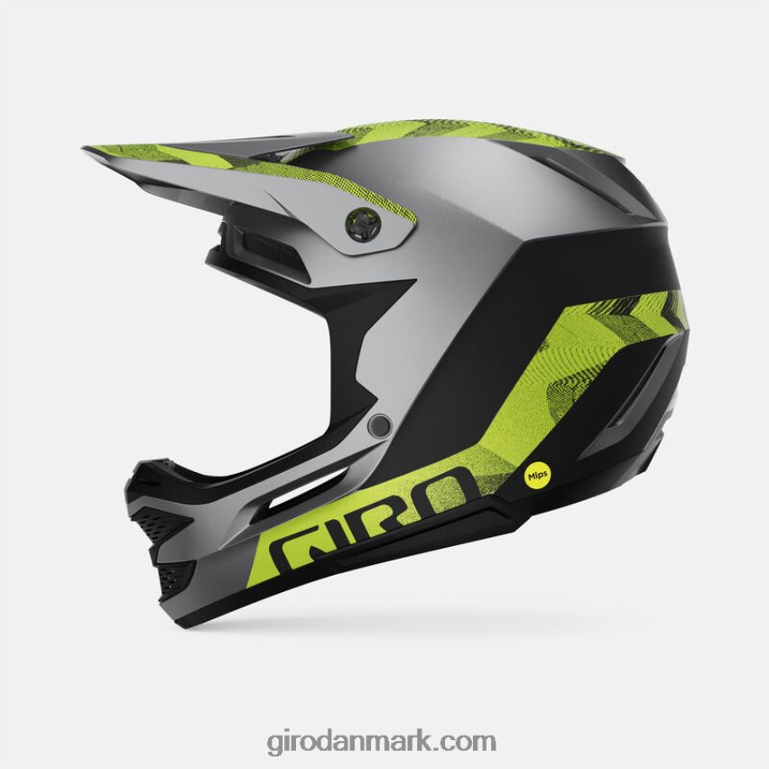 X4ZD8J262 Giro unisex oprørende sfærisk hjelm mat metallic sort/ano lime