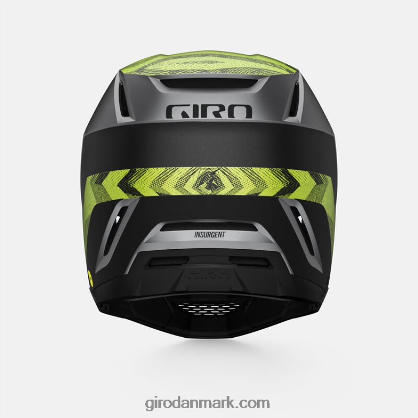 X4ZD8J262 Giro unisex oprørende sfærisk hjelm mat metallic sort/ano lime