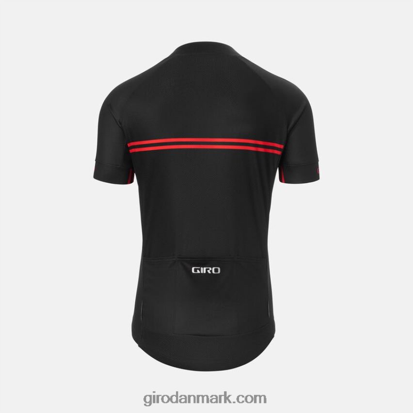 X4ZD8J724 Giro Mænd chrono sportstrøje sort/rød klassisk stribe