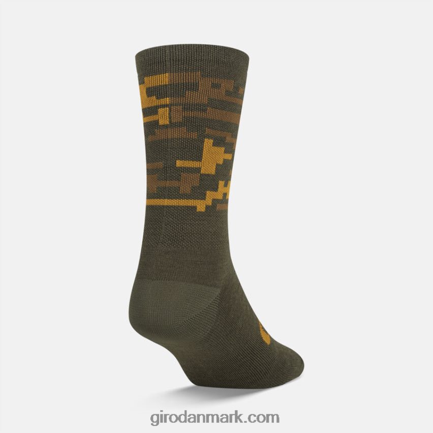 X4ZD8J908 Giro unisex sæsonbetonet merino uldsok spor grøn camo