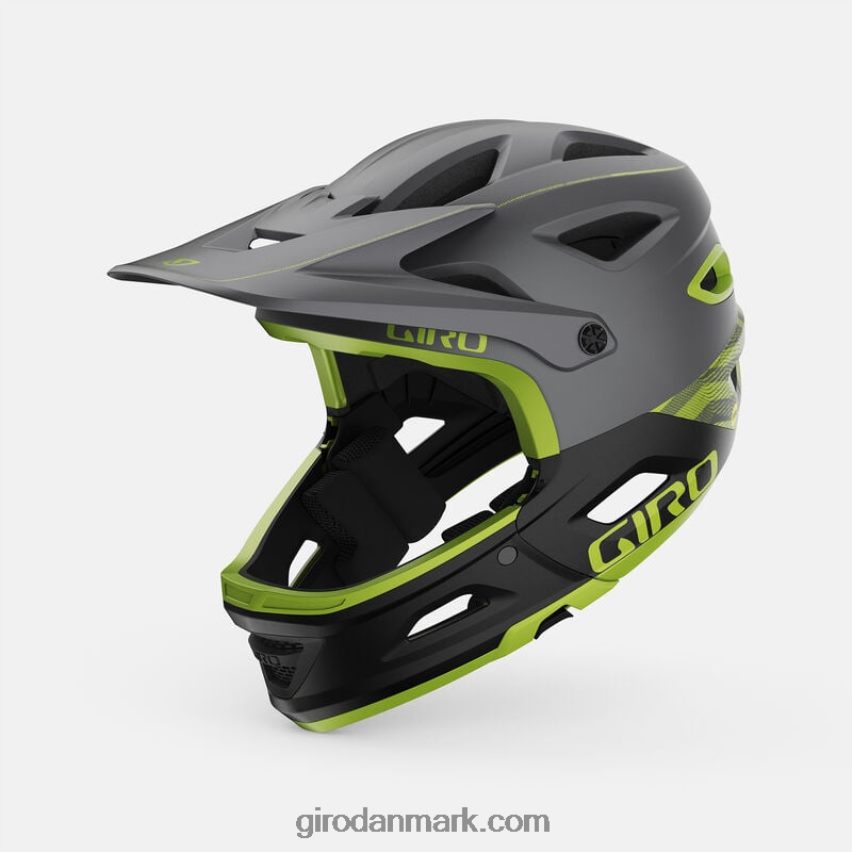 mat metallisk sort/ano lime