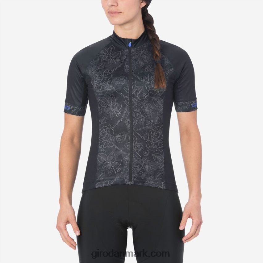 X4ZD8J1233 Giro Kvinder chrono sportstrøje sort blomstret