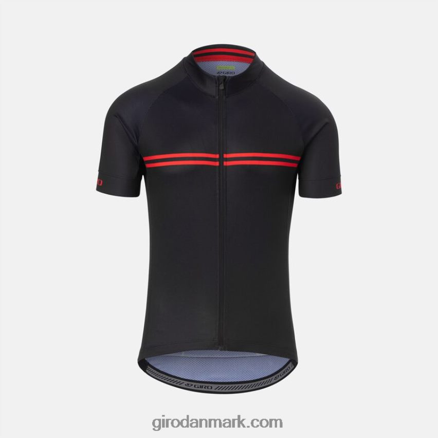 X4ZD8J724 Giro Mænd chrono sportstrøje sort/rød klassisk stribe