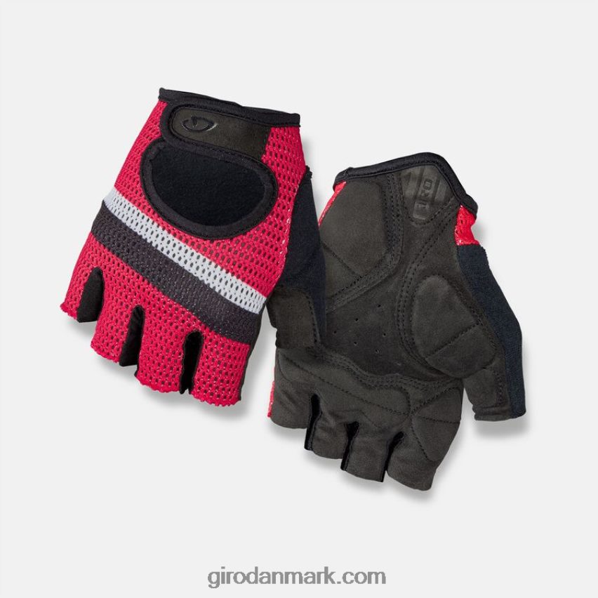 X4ZD8J247 Giro unisex siv handske lys rød/stribe