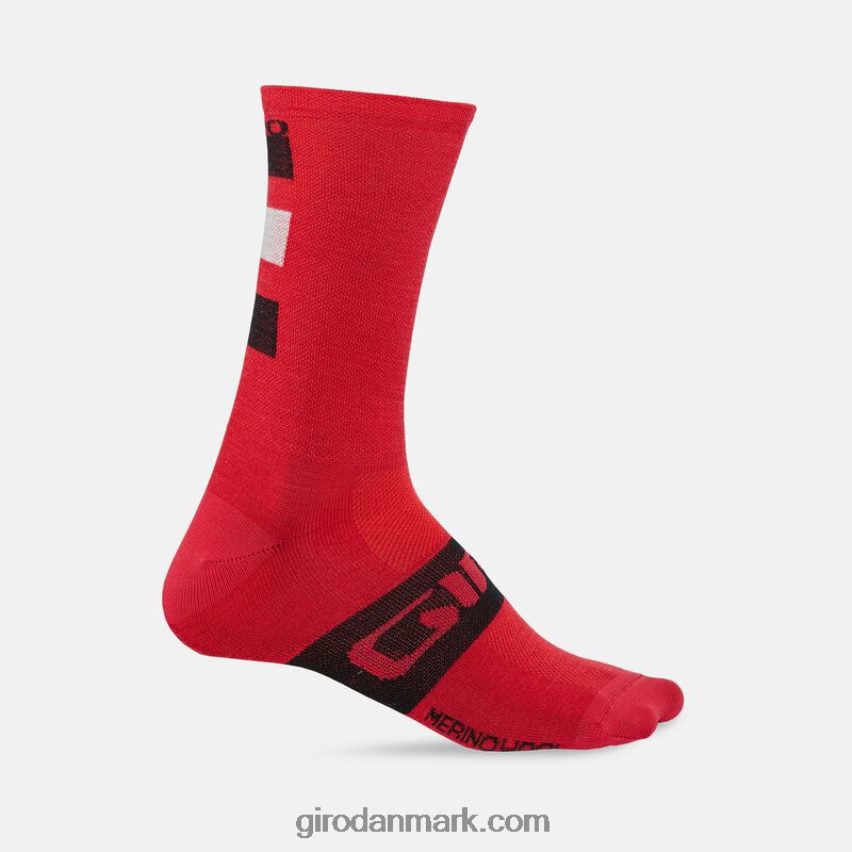 X4ZD8J903 Giro unisex sæsonbetonet merino uldsok mørkerød/sort/grå