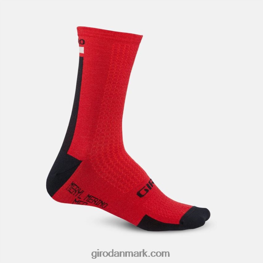 X4ZD8J912 Giro unisex hrc+ merinouldsok mørkerød/sort/grå